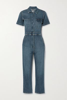 Rivet Utility - Rebel Denim Jumpsuit - Blue