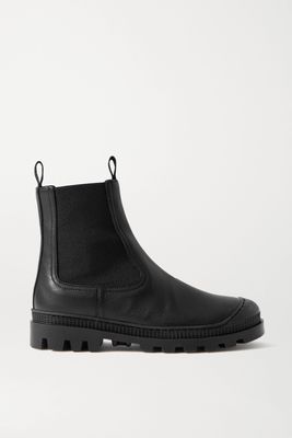 Loewe - Rubber-trimmed Leather Chelsea Boots - Black