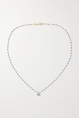 Gigi Clozeau - Eye Mini Gigi 18-karat Gold, Resin And Diamond Necklace - one size