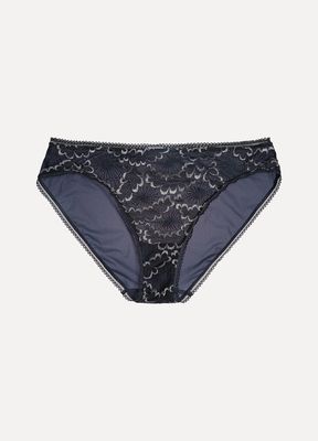 Eres - Allegorie Litote Metallic Lace And Stretch-jersey Briefs - Blue