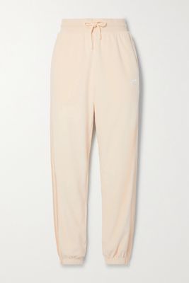 adidas Originals - Satin-trimmed Cotton-blend Velour Track Pants - Cream