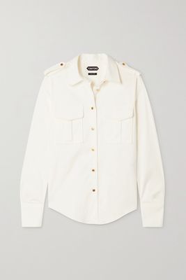 TOM FORD - Cotton-blend Satin Shirt - Off-white