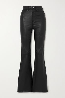 SPRWMN - Leather Flared Pants - Black