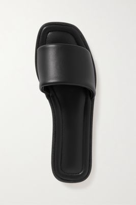 Brunello Cucinelli - Bead-embellished Leather Slides - Black