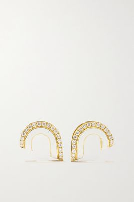 State Property - Dias 18-karat Gold, Enamel And Diamond Earrings - one size