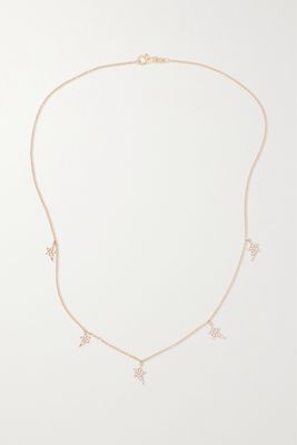 Diane Kordas - 18-karat Rose Gold Diamond Necklace - one size