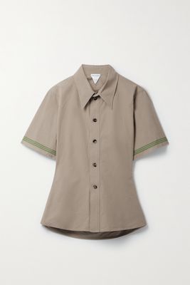 Bottega Veneta - Striped Cotton Shirt - Neutrals