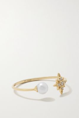 Mizuki - 14-karat Gold, Pearl And Diamond Ring - 7