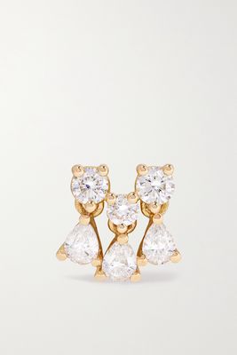 Delfina Delettrez - 18-karat Gold Diamond Single Earring - one size