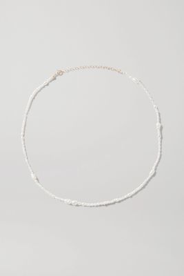 Wwake - Collage Pearl Necklace - White
