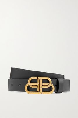 Balenciaga - Bb Leather Belt - Black