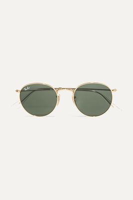 Ray-Ban - Round-frame Gold-tone Sunglasses - one size