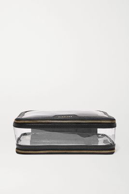 Anya Hindmarch - In-flight Leather-trimmed Pvc Cosmetics Case - Black