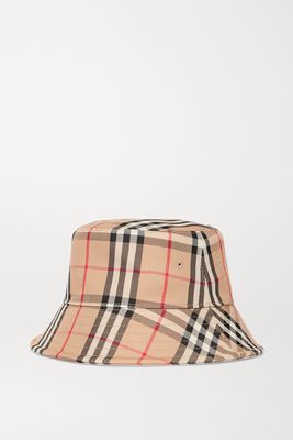 Burberry - Checked Cotton-blend Twill Bucket Hat - Neutrals