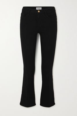 FRAME - Le Crop Mini Mid-rise Bootcut Jeans - Black