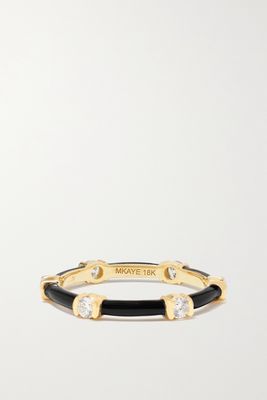 Melissa Kaye - Zea 18-karat Gold, Enamel And Diamond Ring - 6