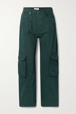 Still Here - Charlie High-rise Organic Straight-leg Jeans - Green