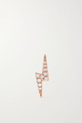 Maria Tash - Lightning Bolt 18-karat Rose Gold Diamond Earring - one size