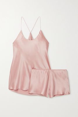 Olivia von Halle - Bella Silk-satin Pajama Set - Pink