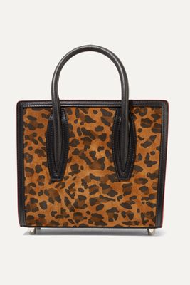 Christian Louboutin - Paloma Mini Leopard-print Suede, Leather And Canvas And Tote - Animal print