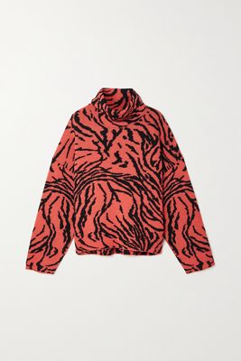 Proenza Schouler - Cashmere-blend Jacquard Turtleneck Sweater - Orange