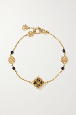 Buccellati - Opera Tulle 18-karat Rose Gold Onyx Bracelet - L