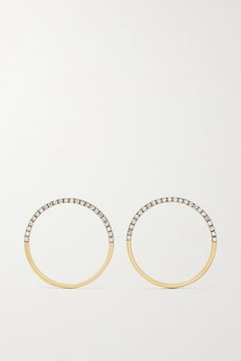 Mateo - 14-karat Gold Diamond Hoop Earrings - one size