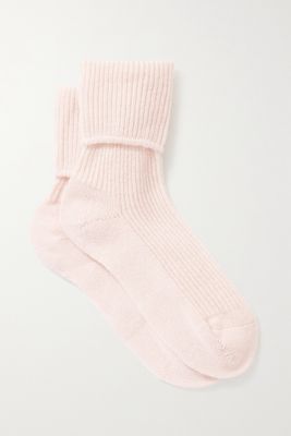 Johnstons of Elgin - Ribbed Cashmere Socks - Pink