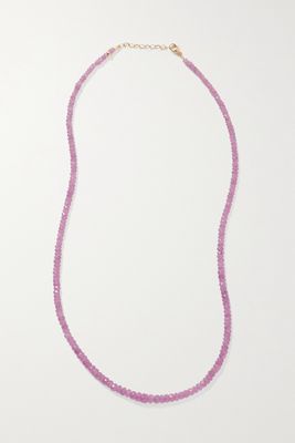 JIA JIA - Gold Sapphire Necklace - Pink