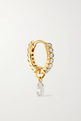 Maria Tash - Eternity 8mm 18-karat Gold Diamond Hoop Earring - one size