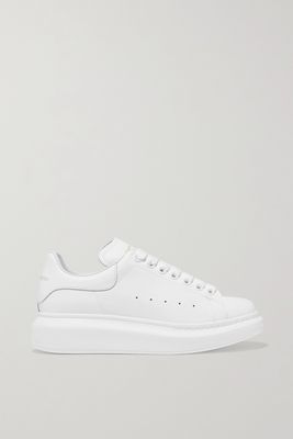 Alexander McQueen - Leather Exaggerated-sole Sneakers - White