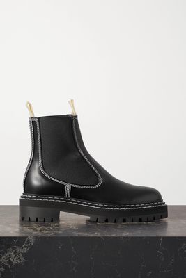 Proenza Schouler - Topstitched Leather Chelsea Boots - Black