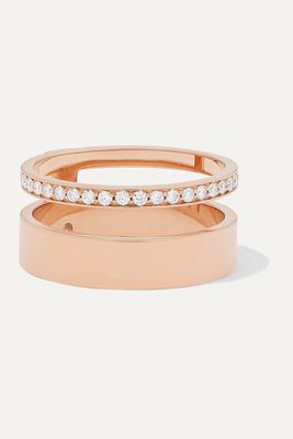 Repossi - Berbère Module 18-karat Rose Gold Diamond Ring - 51