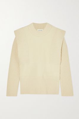 By Malene Birger - Besima Ribbed Wool Sweater - Cream