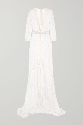 Galvan - Sevilla Cotton-blend Lace Gown - White
