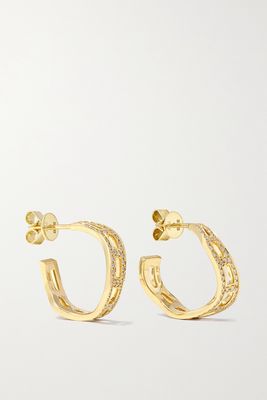 Sophie Bille Brahe - Échelle 18-karat Gold Diamond Hoop Earrings - one size