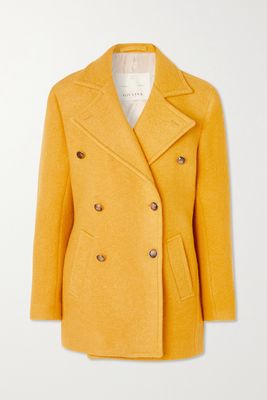 Giuliva Heritage - The Penelope Double-breasted Wool-felt Coat - Yellow