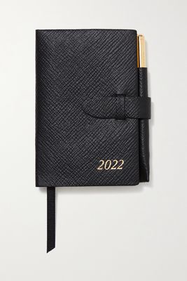 Smythson - The Wafer 2022 Textured-leather Diary - Black