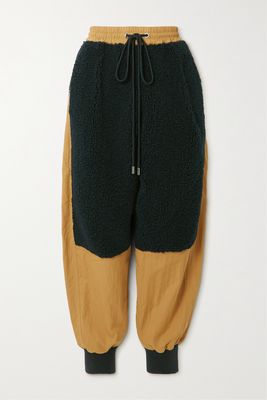 JW Anderson - Fleece-paneled Twill Tapered Track Pants - Blue