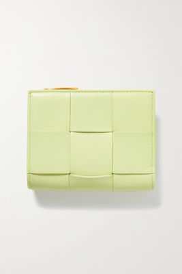 Bottega Veneta - Cassette Intrecciato Leather Wallet - Yellow