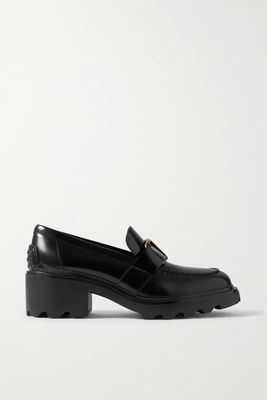 Tod's - Embellished Leather Loafers - Black