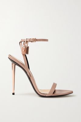 TOM FORD - Padlock Leather Sandals - Neutrals
