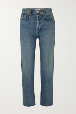 RE/DONE - 70s High Rise Stove Pipe Straight-leg Jeans - Blue