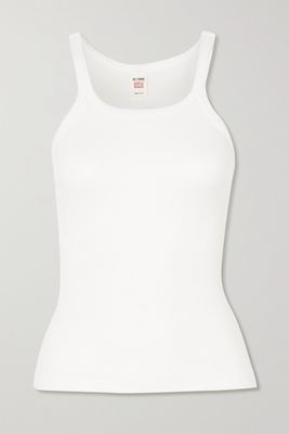 RE/DONE - Ribbed Cotton-jersey Tank - White