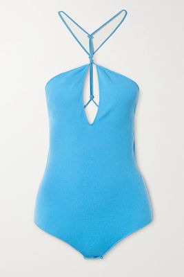 Bottega Veneta - Knitted Halterneck Bodysuit - Blue