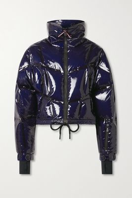 Moncler Grenoble - Siguret Cropped Hooded Quilted Down Ski Jacket - Blue