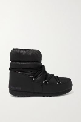 Moon Boot - Shell And Faux Leather Snow Boots - Black