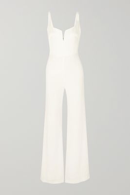 Galvan - Paneled Crepe Jumpsuit - White
