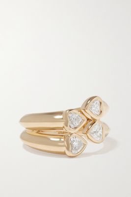 Sorellina - Lovers Bypass 18-karat Gold Diamond Ring - 6