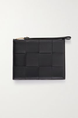 Bottega Veneta - Bill Medium Intrecciato Leather Pouch - Black